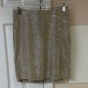 BCBG Generation Metallic Gold Skirt